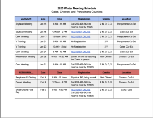 Cover photo for 2025 Winter Meeting Schedule